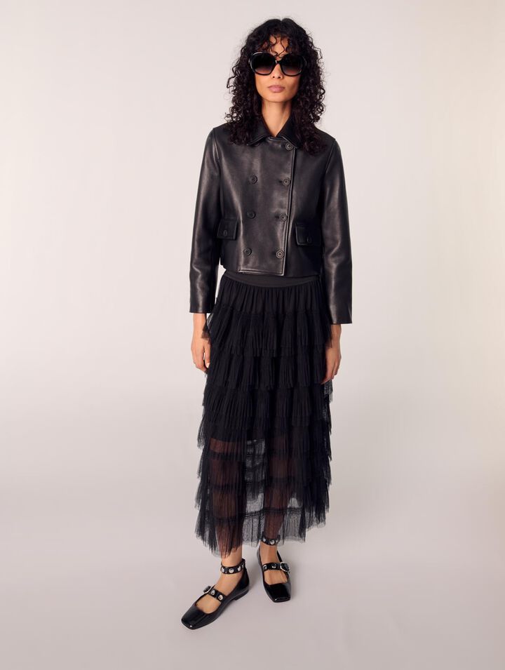 Jupe midi en tulle