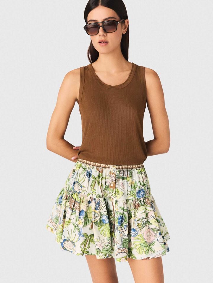 D&eacute;bardeur en maille c&ocirc;tel&eacute;e