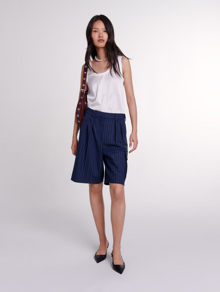 Striped Bermuda shorts 