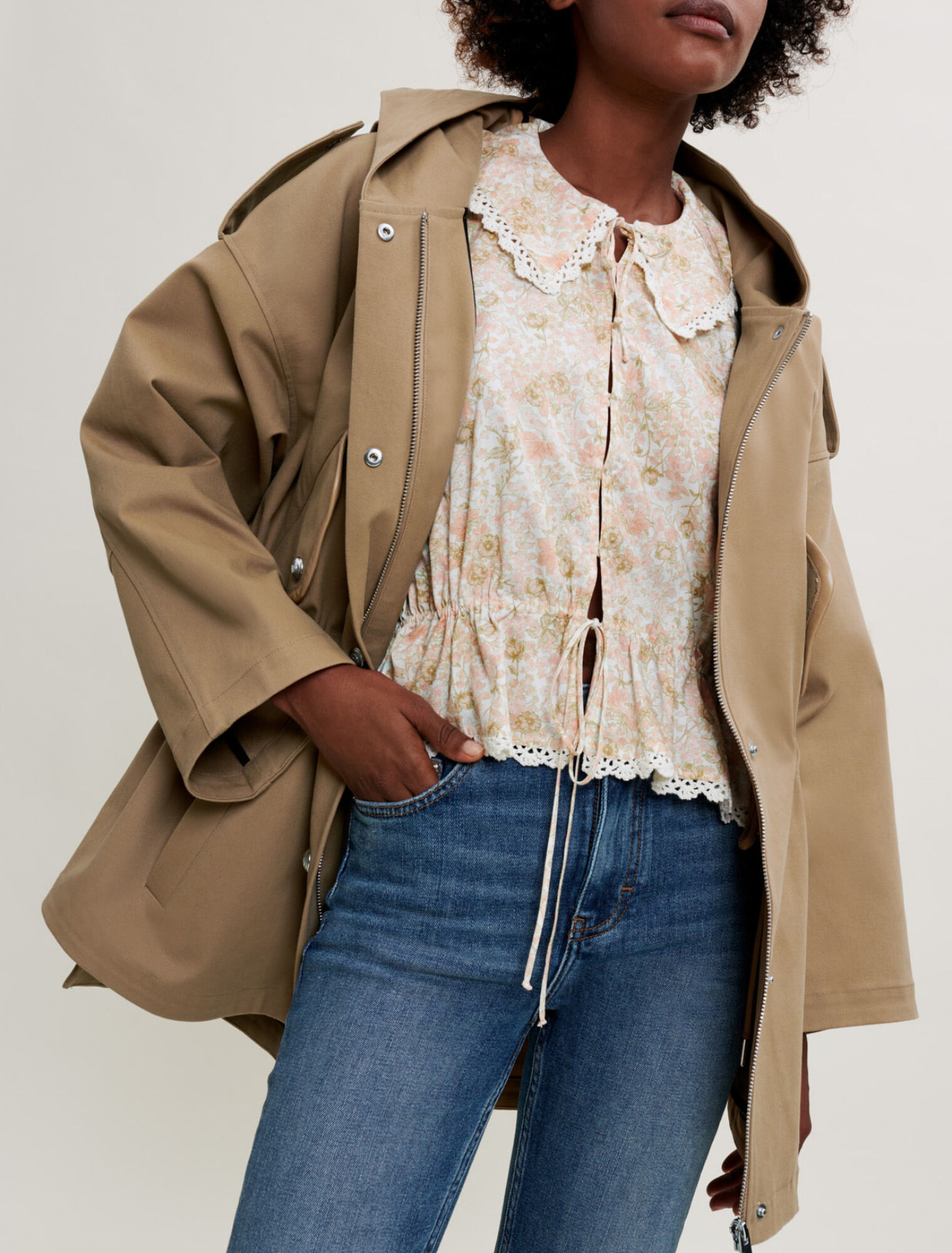 Manteau oversize en coton 