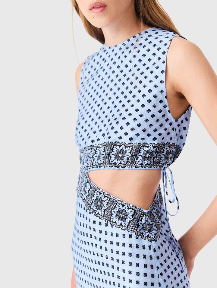 Robe imprim&eacute;e avec d&eacute;coupe