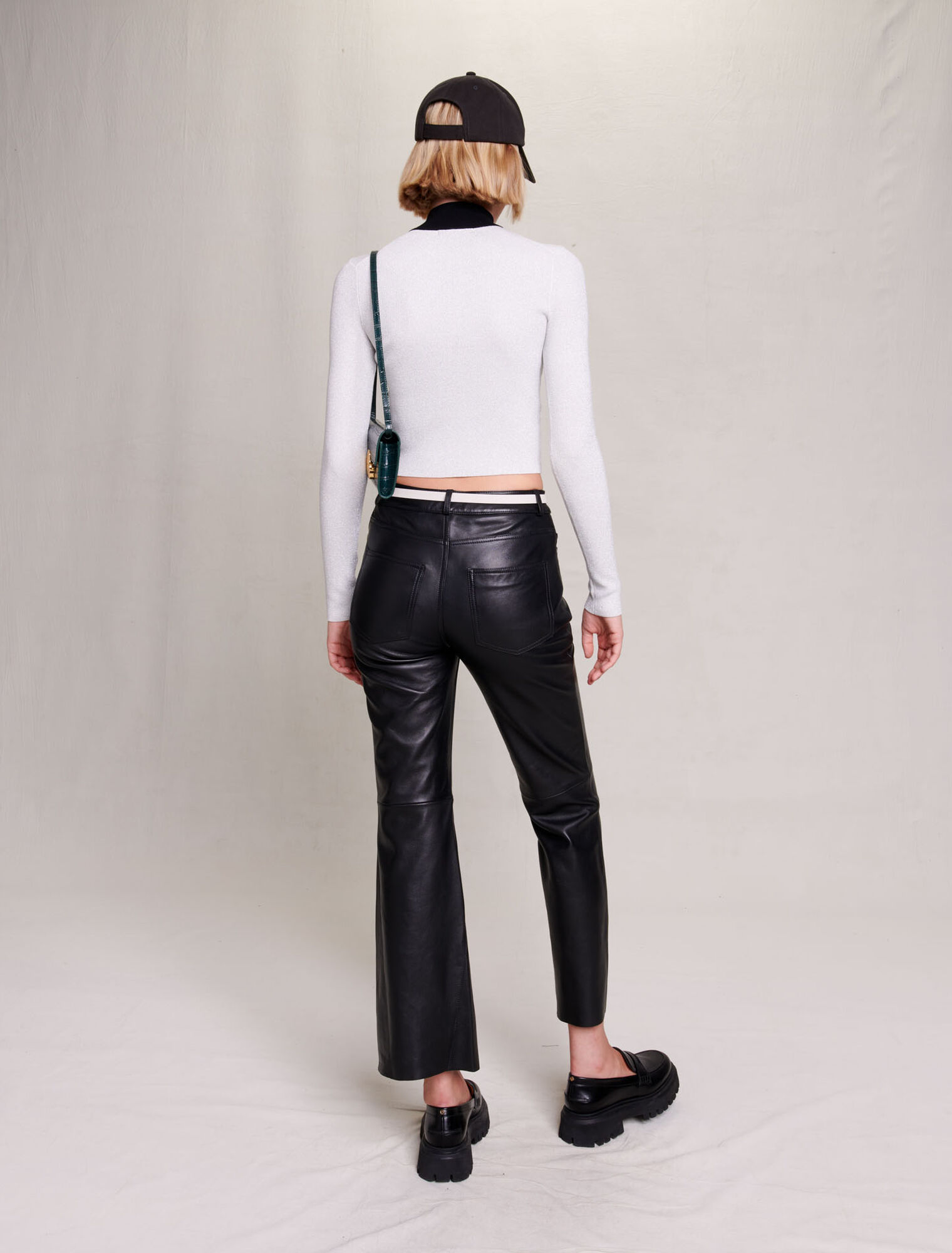 Pull court en maille fantaisie