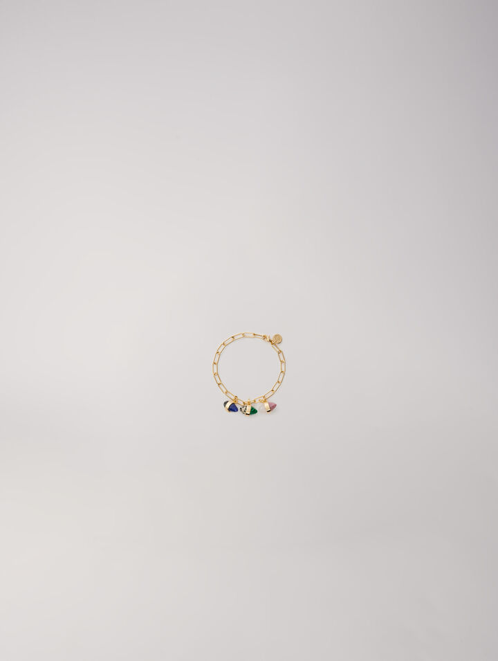 Bracelet chaîne à pendentifs