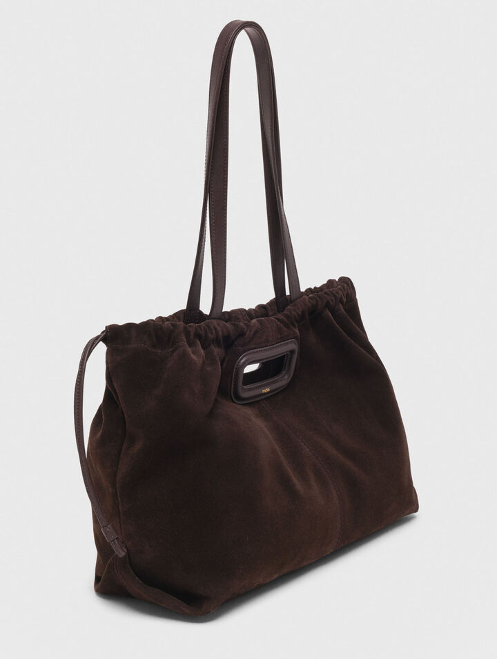 Sac M tote en cuir suède