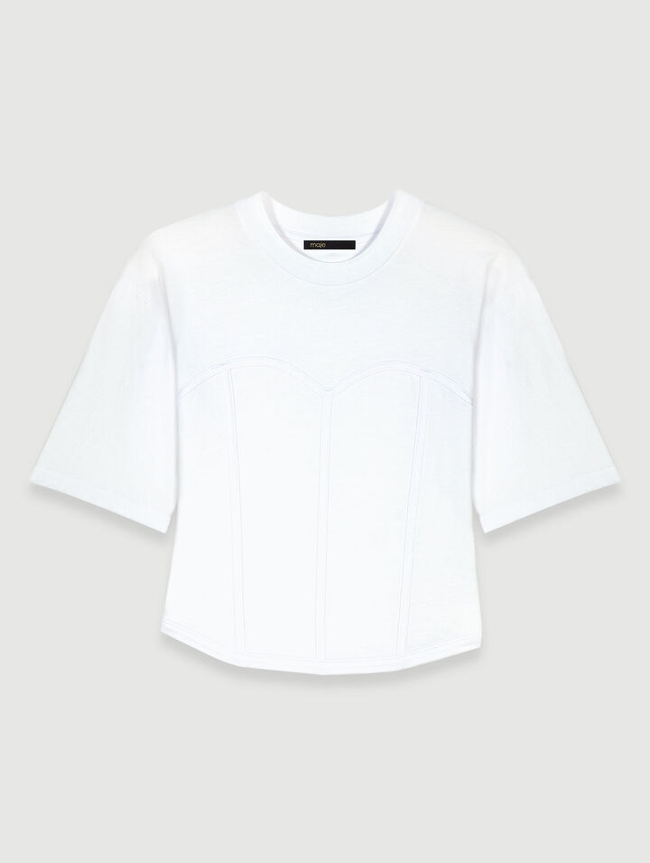 Corset-effect T-shirt