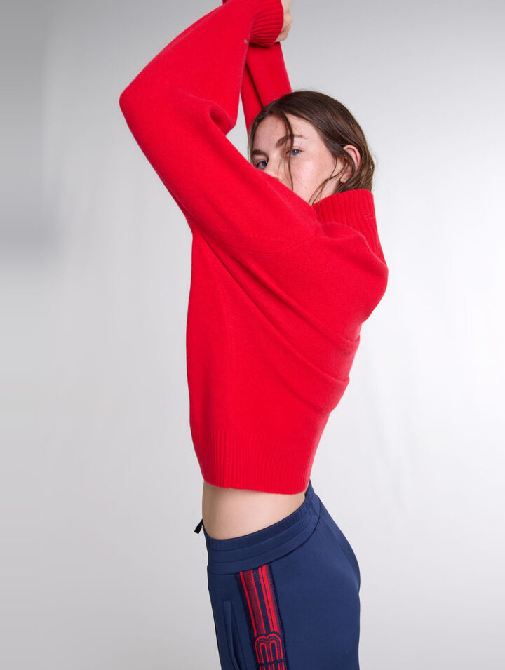 High-neck cashmere jumper