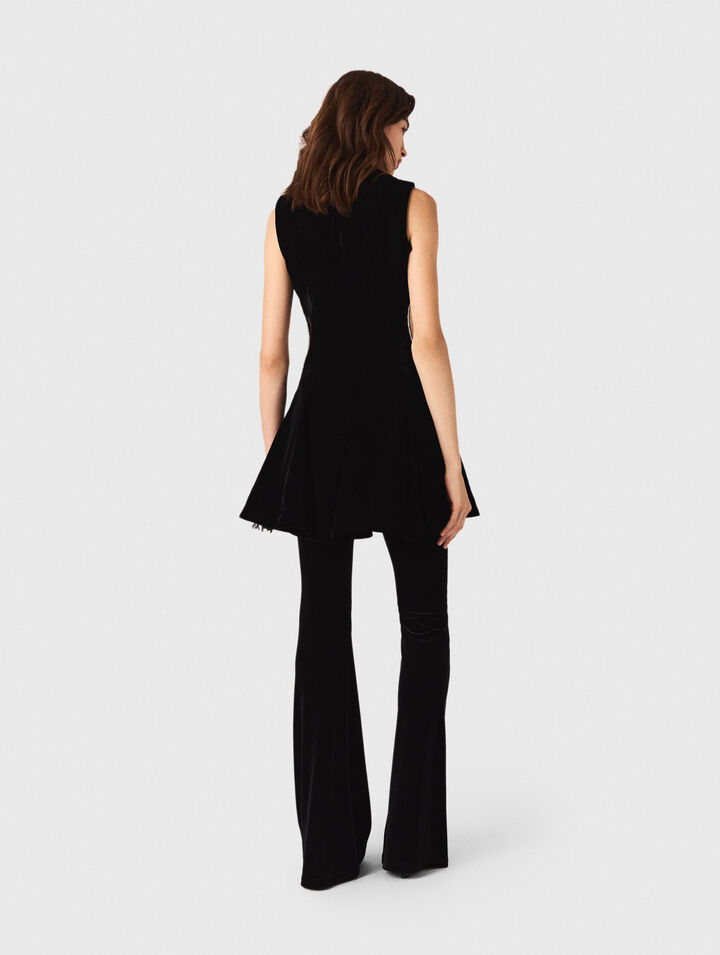 Robe courte en velours