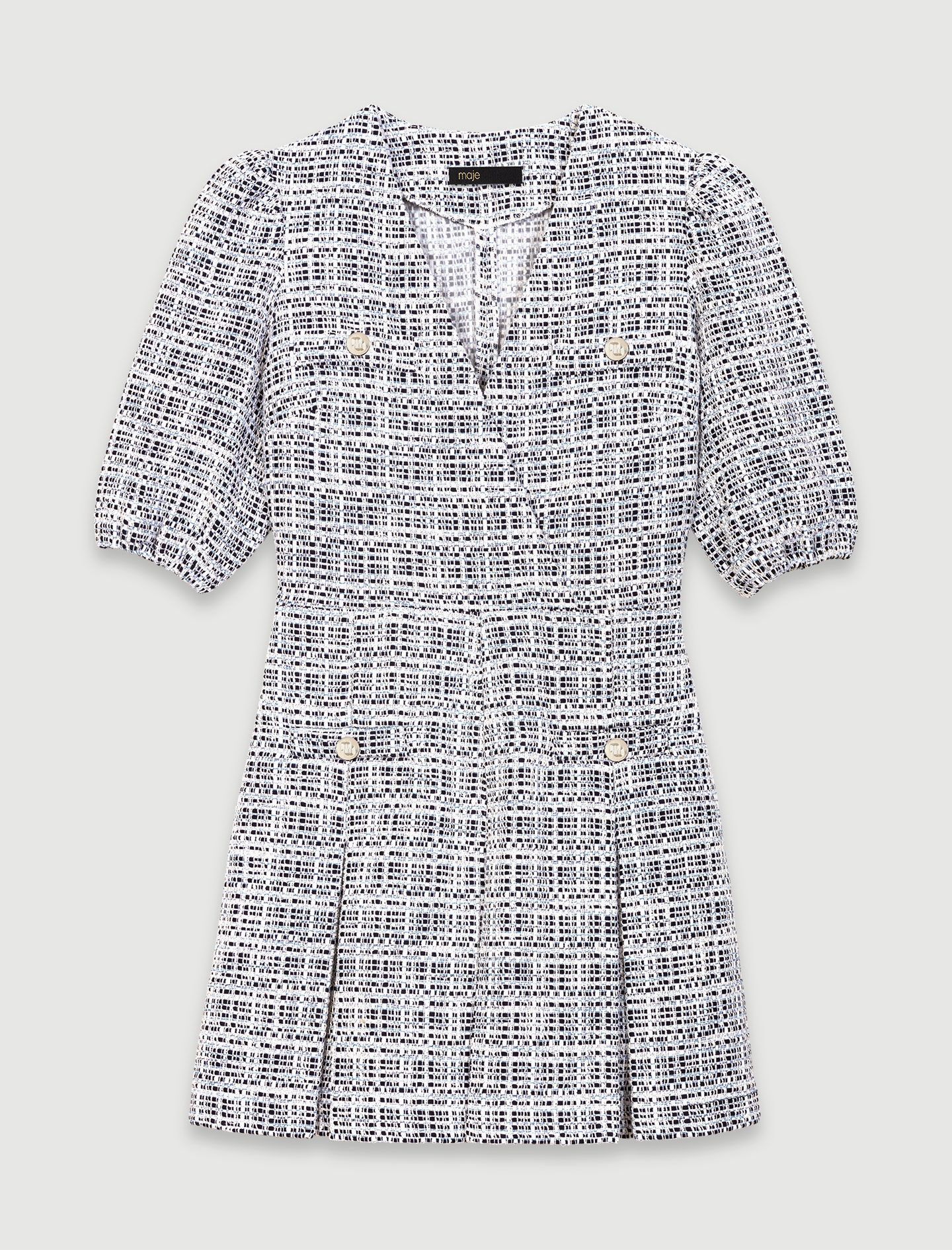 Maje tweed dress clearance