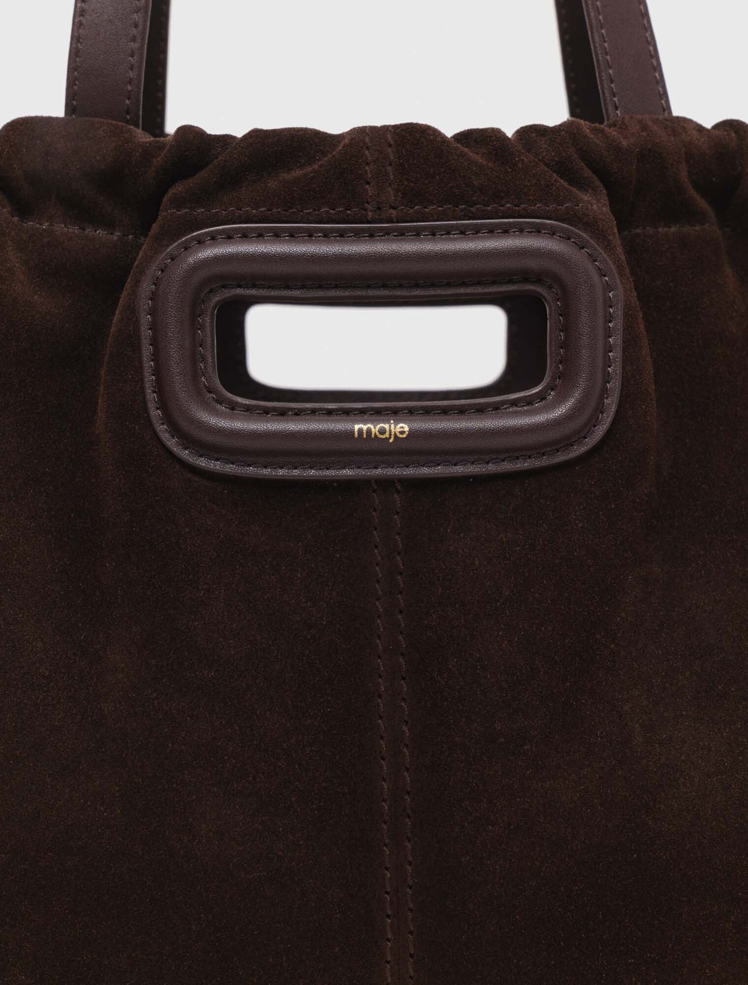 Suede leather M tote bag