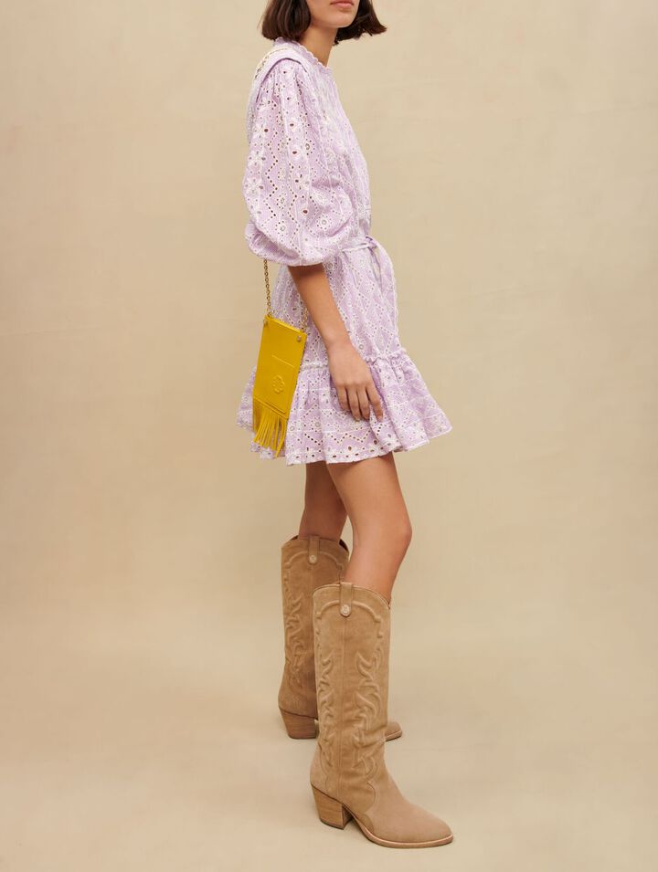 Embroidered leather cowboy boots