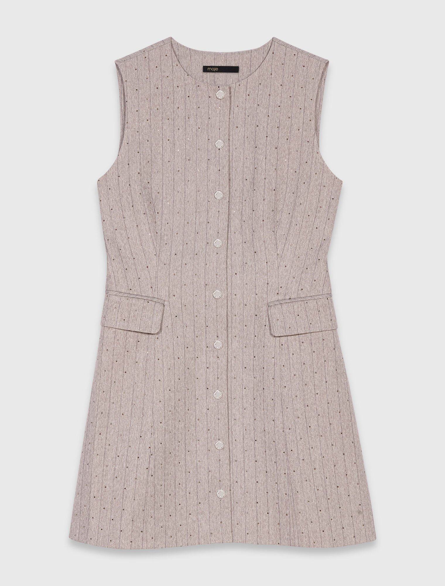 Short rhinestone suit dress
