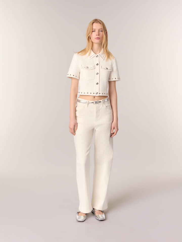 Cardigan court à studs