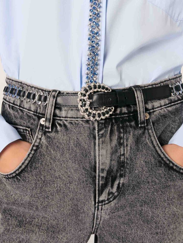 Ceinture mix chaine à boucle bijoux