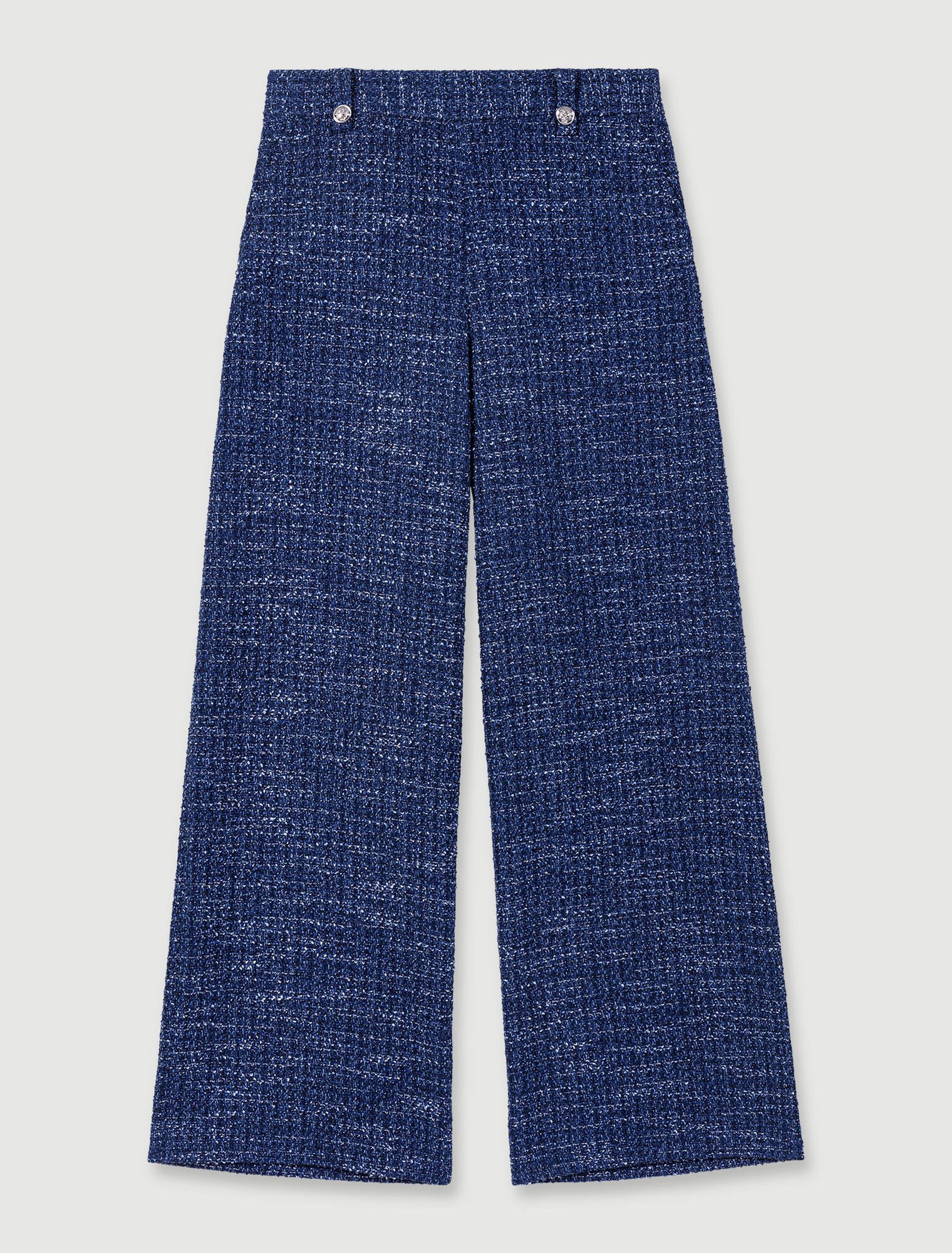 Pantalon large en tweed
