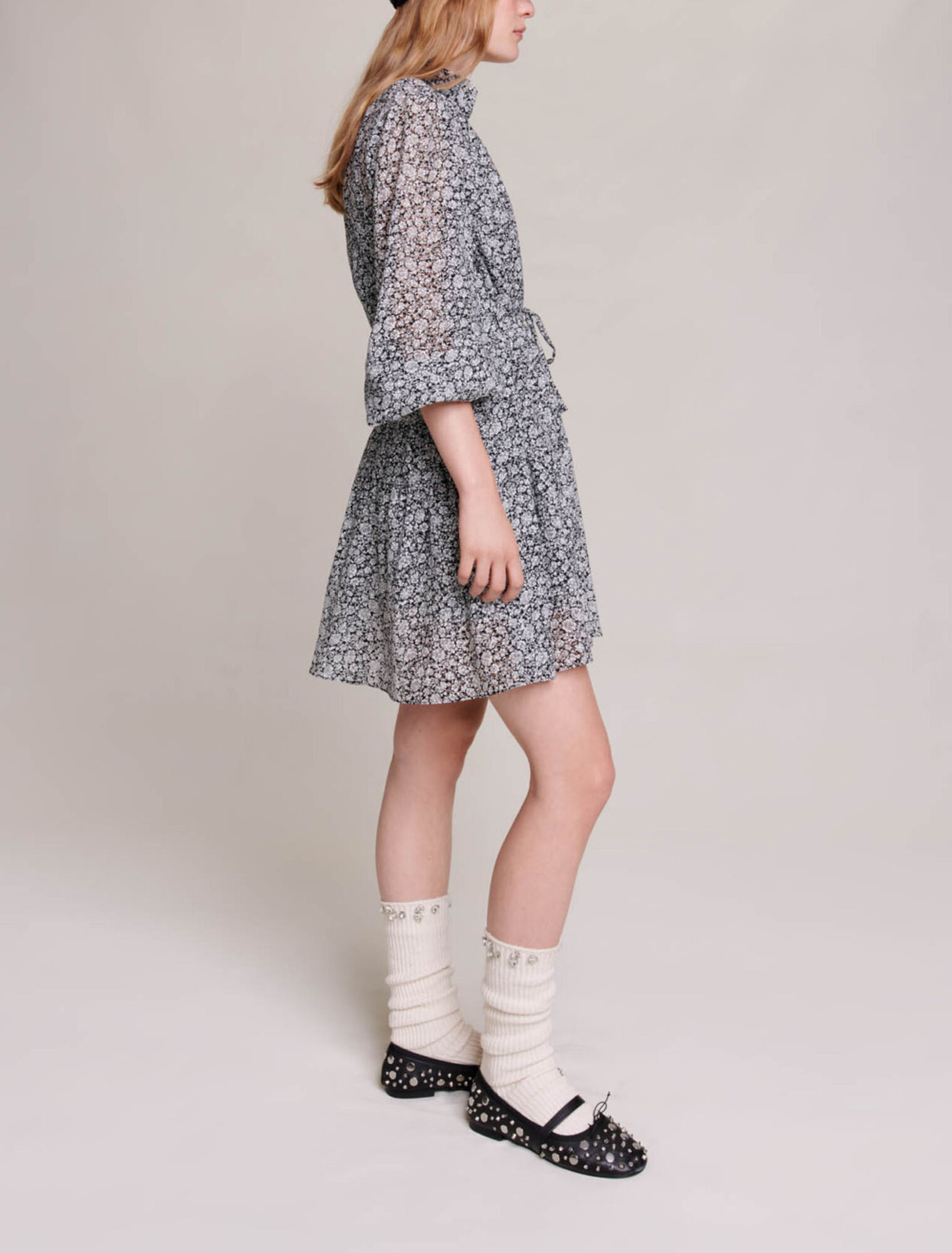 Robe courte à imprimé