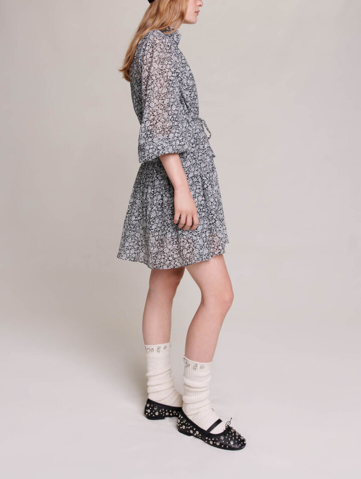 Robe courte à imprimé
