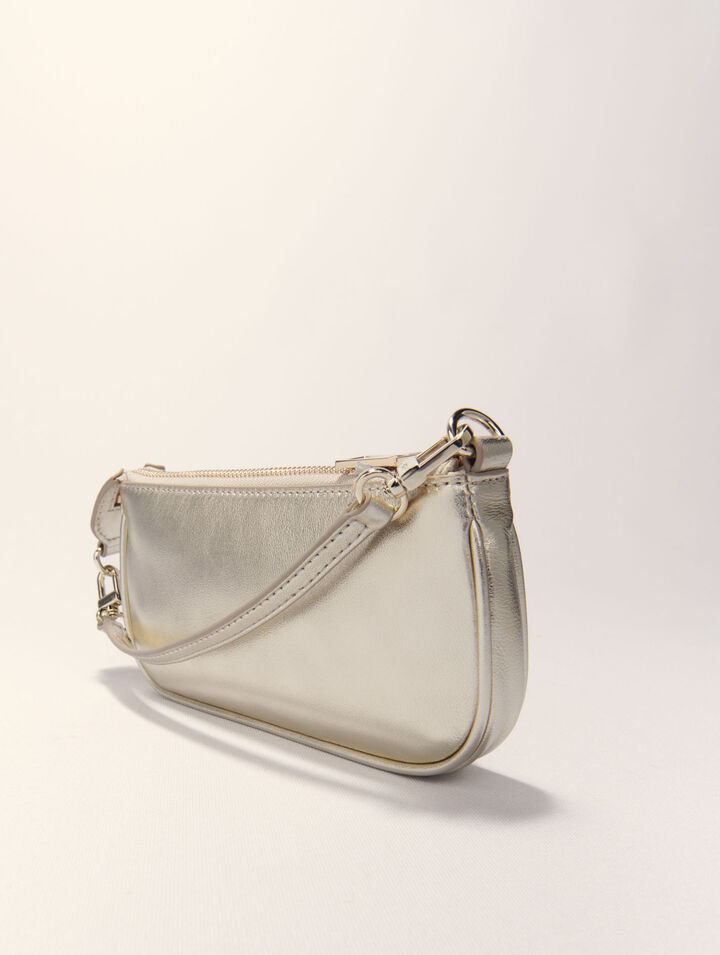 Sarah pouch en cuir métalisé