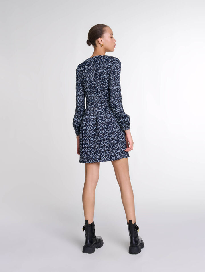 Robe courte imprimé Clover