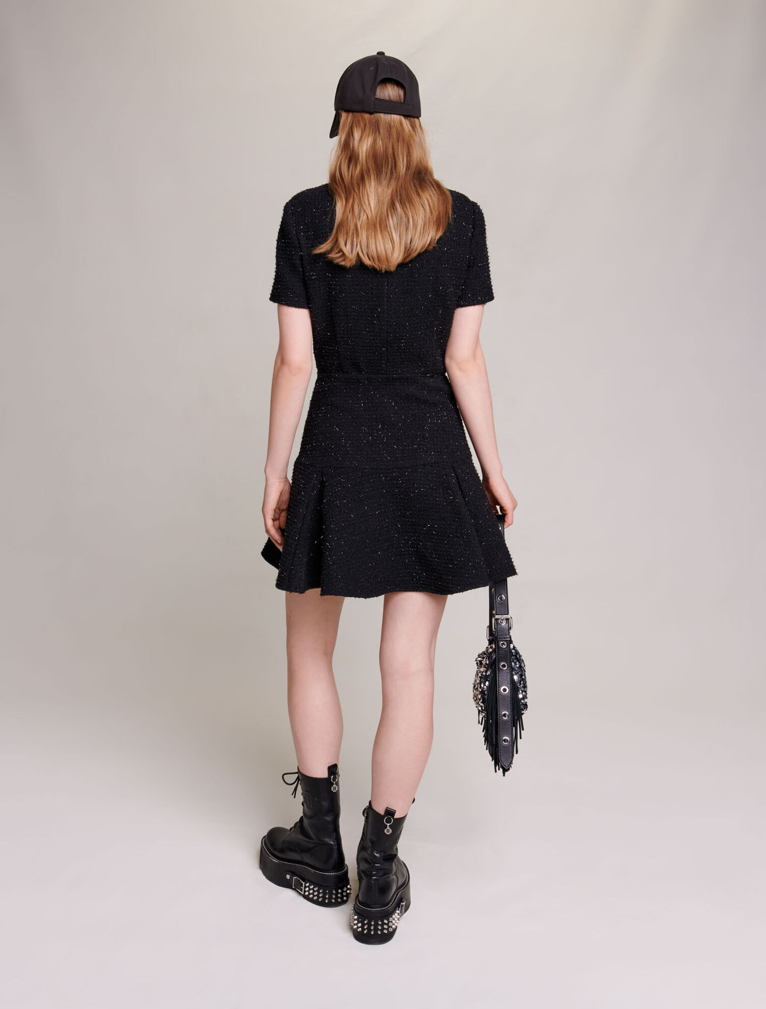 Robe courte en tweed
