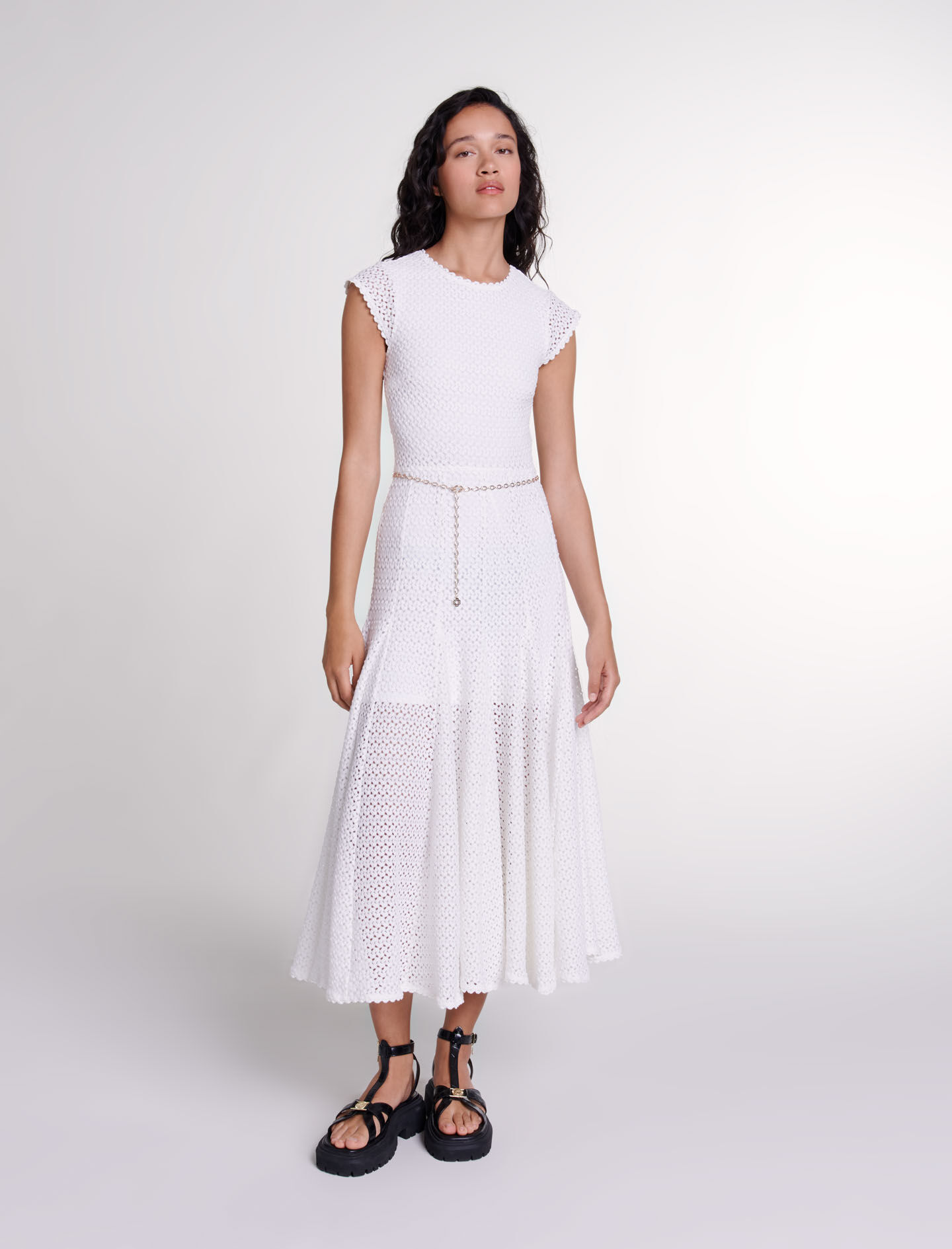 Robe longue en crochet Robes longues Maje