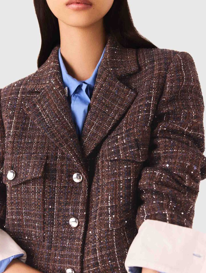 Veste courte en tweed
