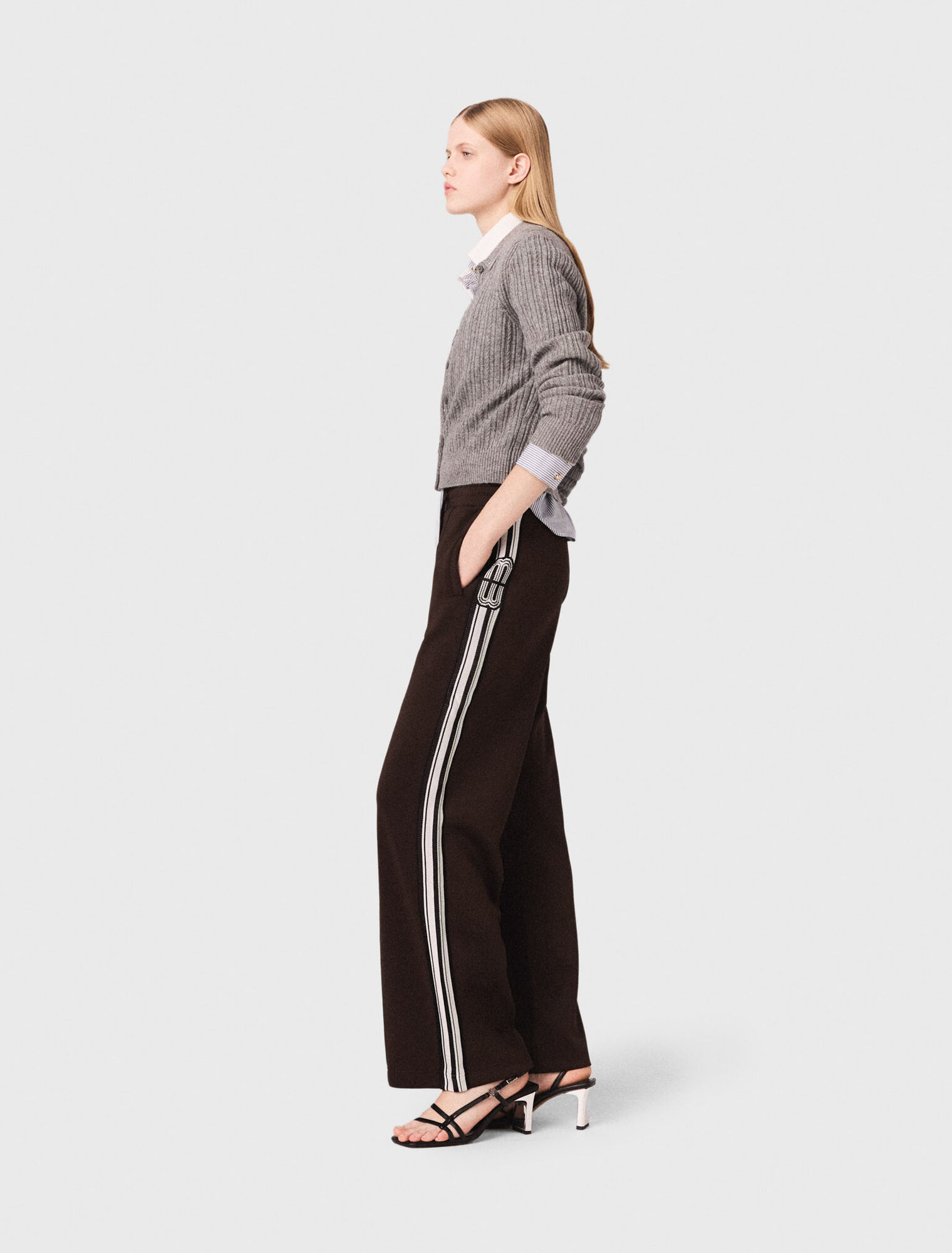 Pantalon avec bandes droites