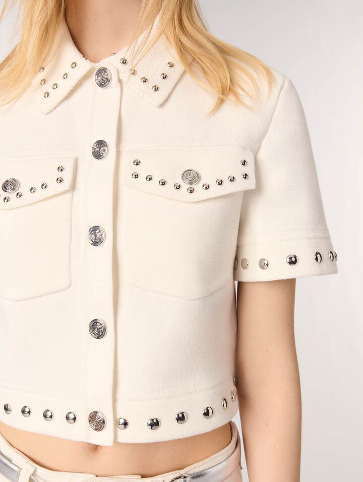Cardigan court à studs