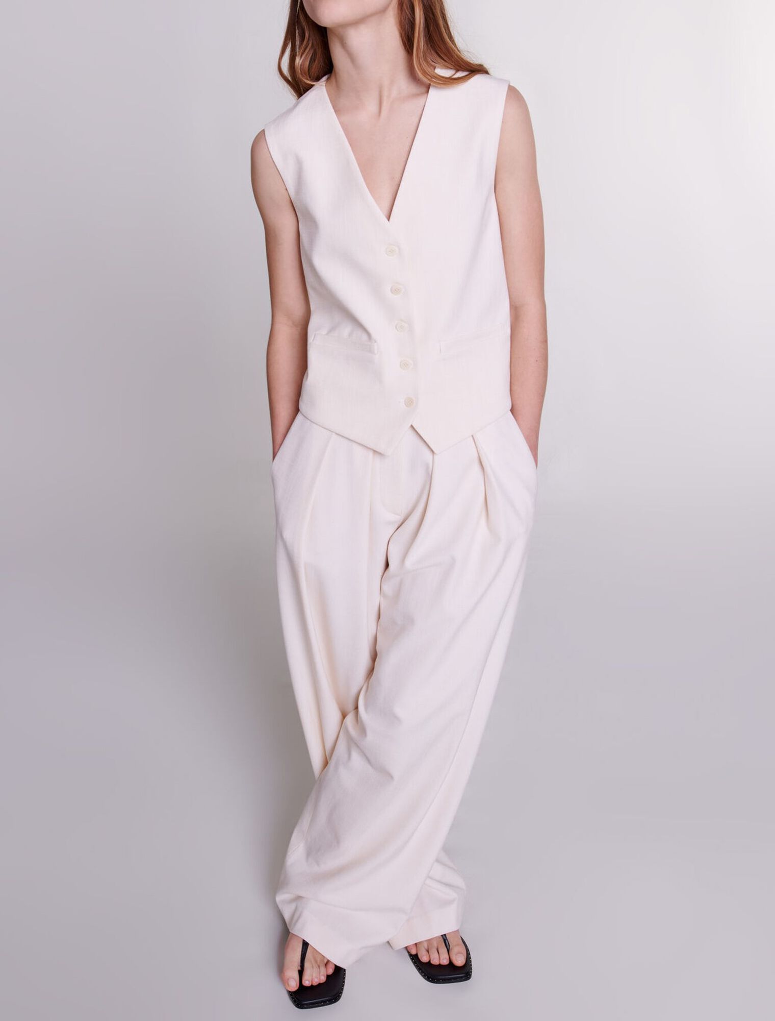 Pantalon de tailleur large