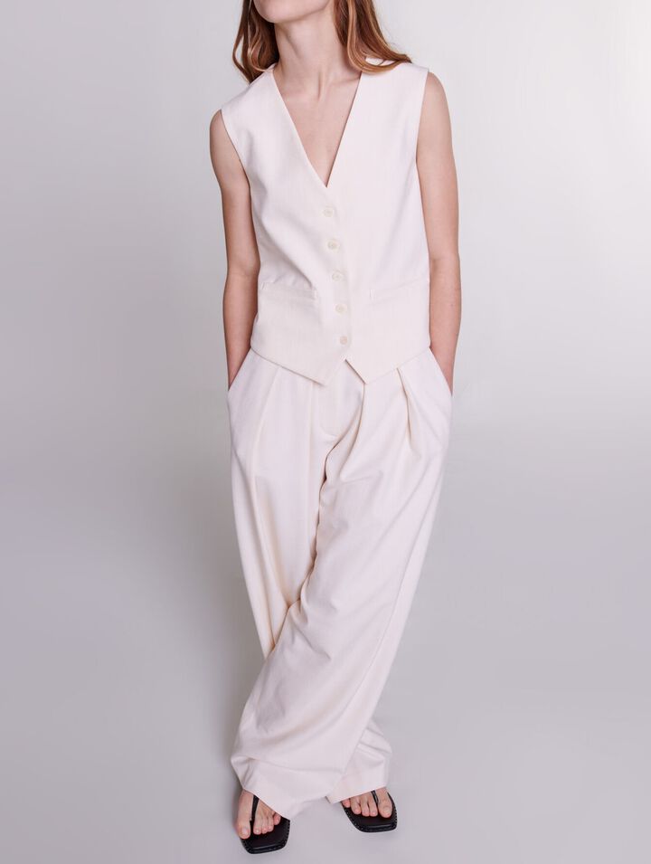 Pantalon de tailleur large