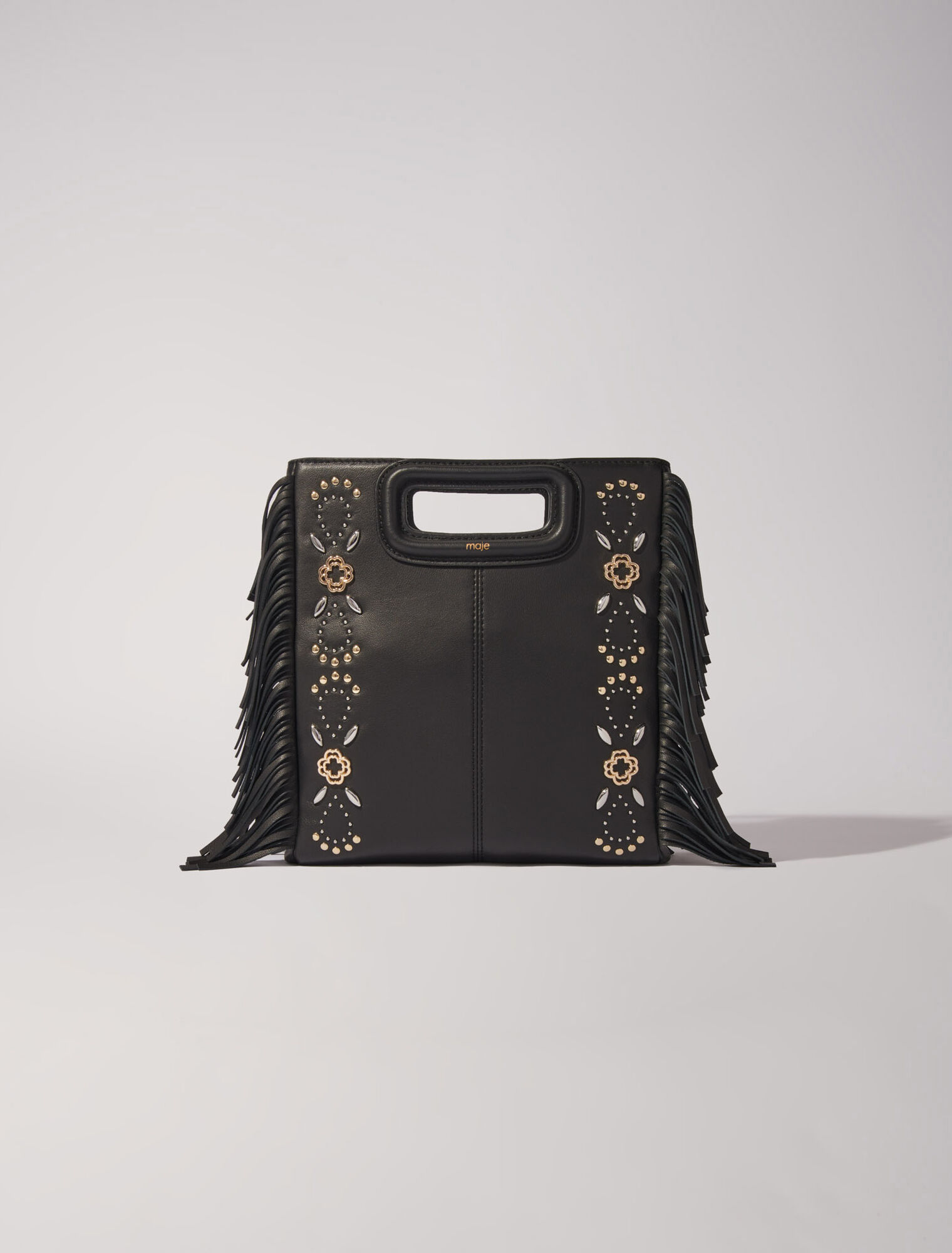 Sac M en cuir à studs