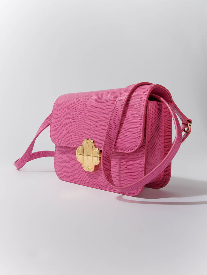 Clover bag in lizard-effect leather