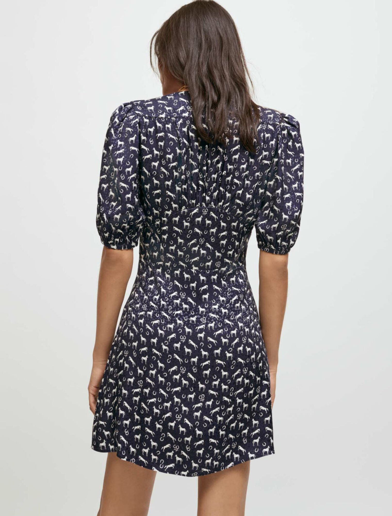 Robe en Jacquard imprimé chevaux