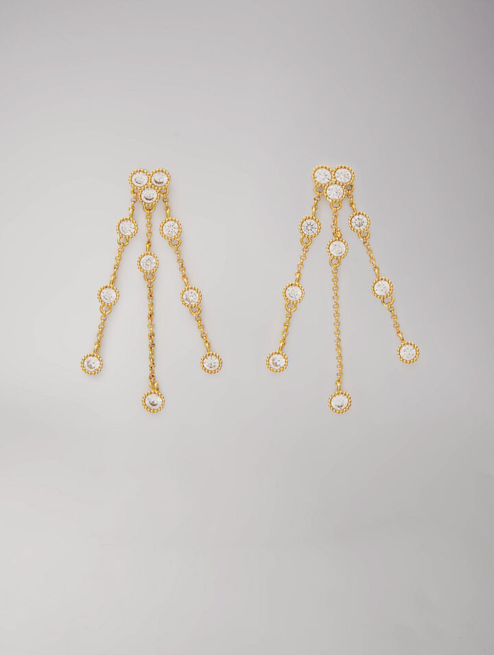 Gold-plated recycled brass earrings
