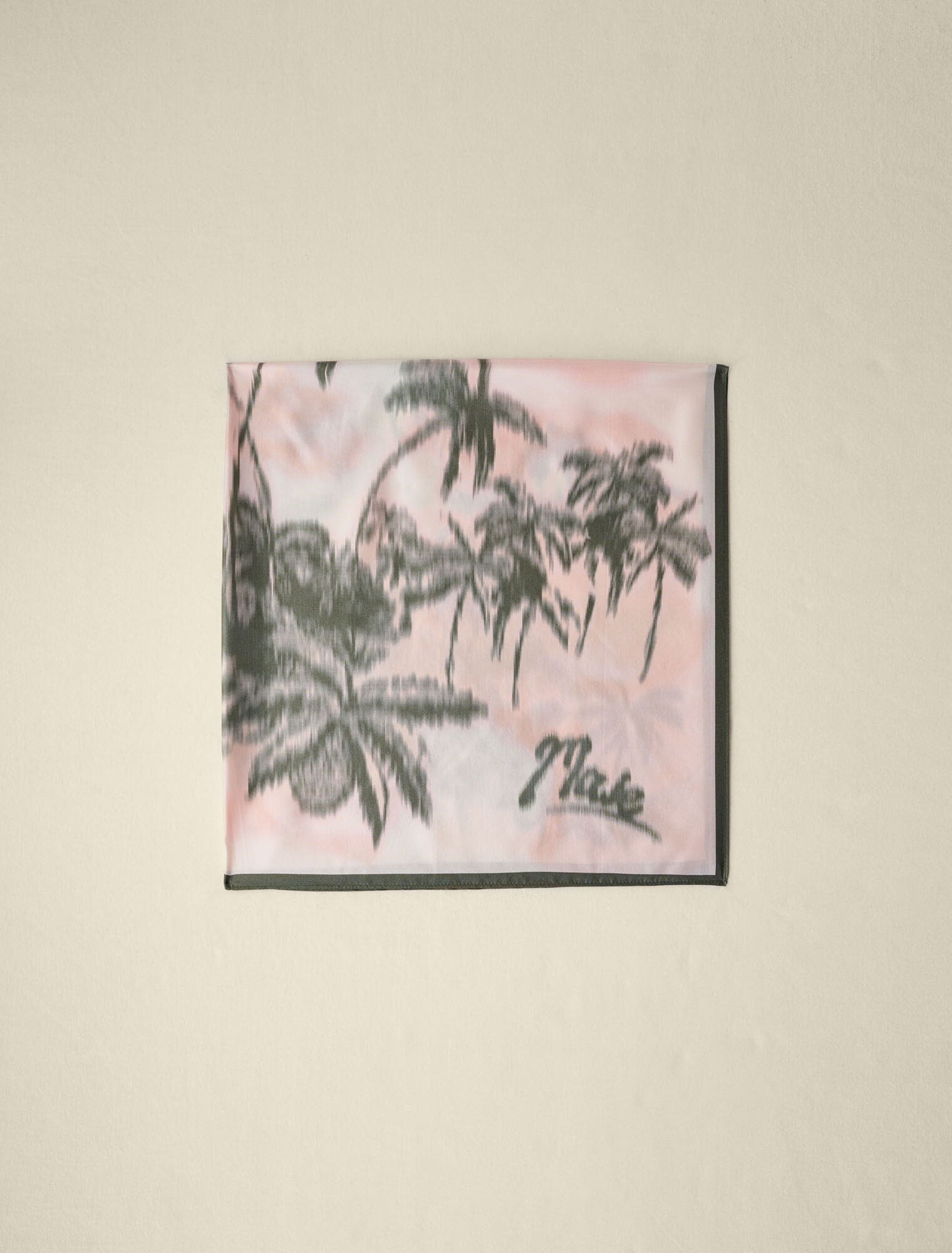 Palm tree print scarf