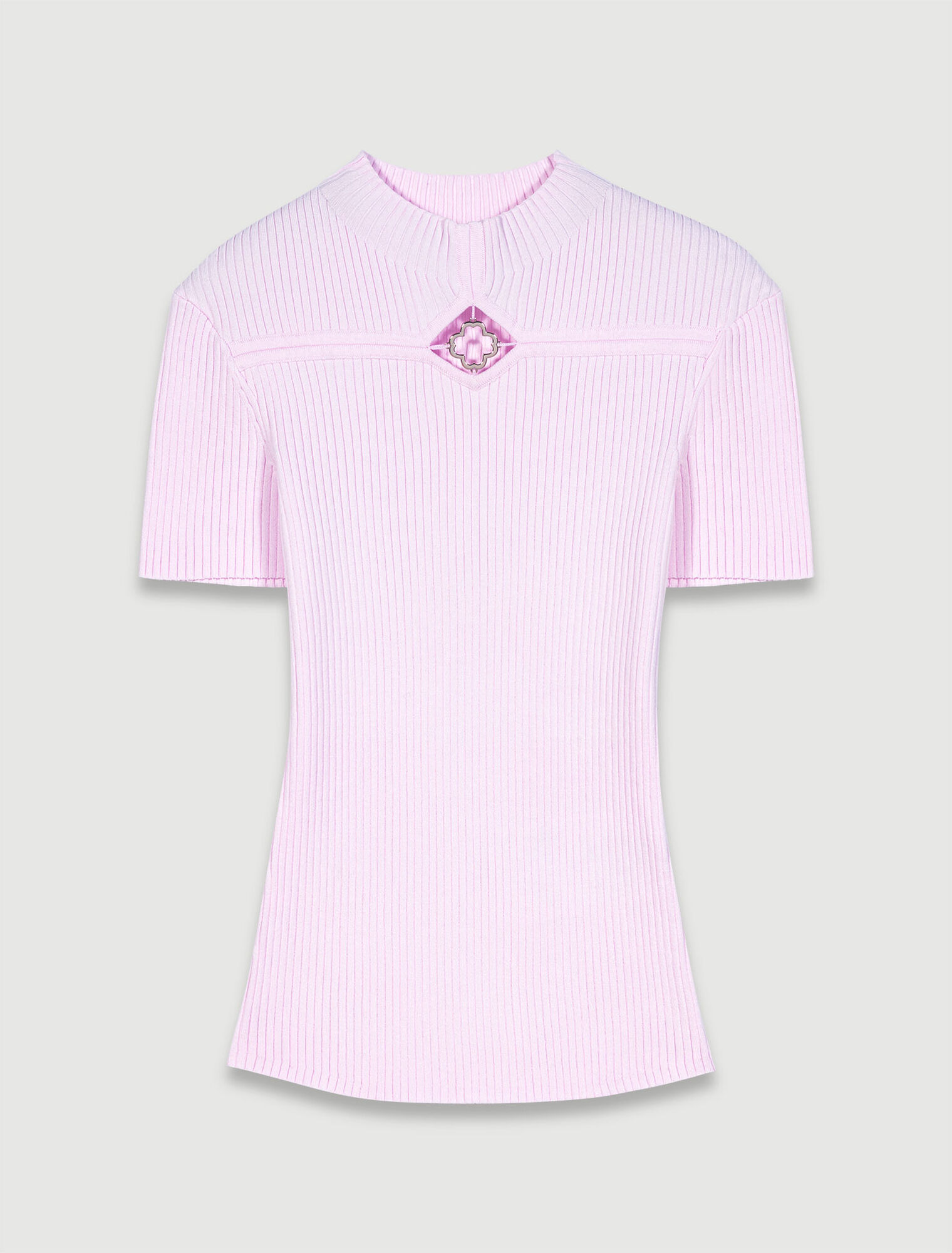 Openwork rib top