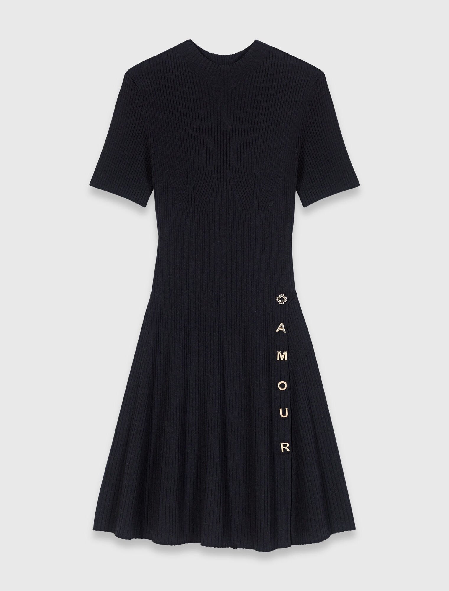 Short knit button dress