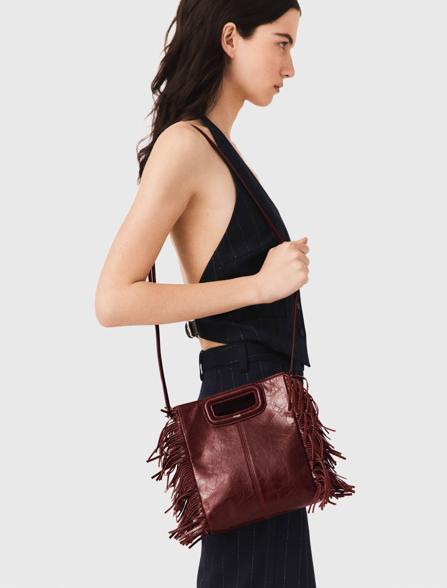 Sac M en cuir craquel&eacute;