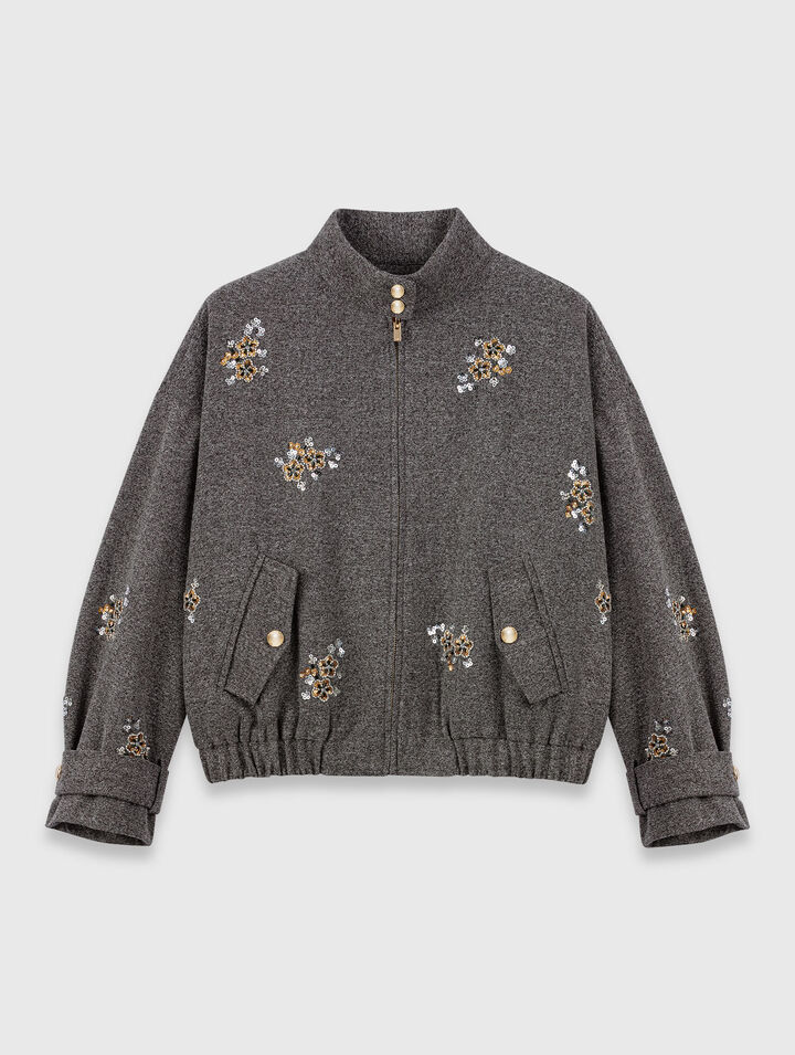 Blouson bombardier brodé
