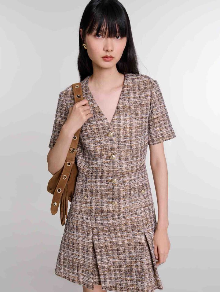 Robe courte en tweed