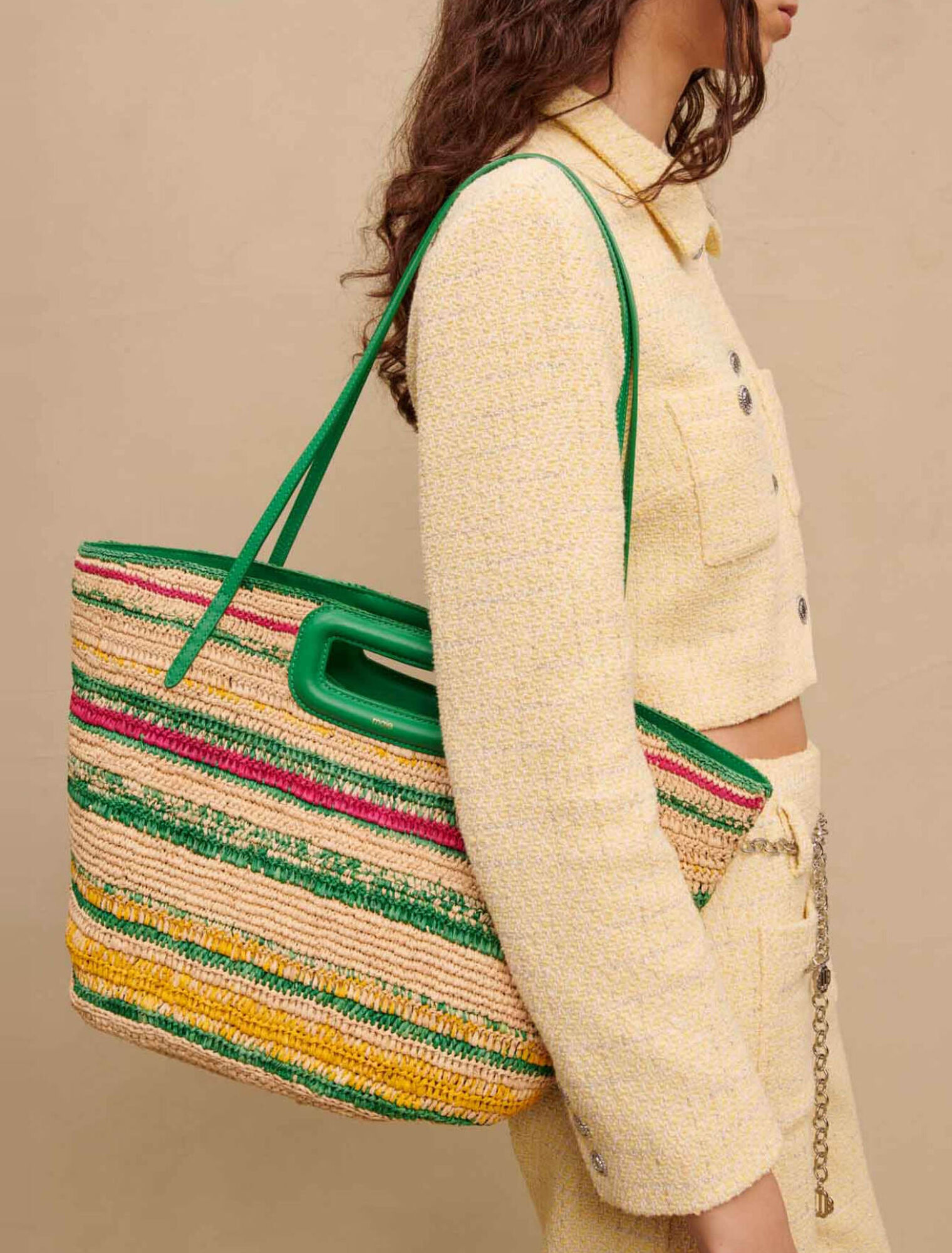 Cropped tweed tailored jacket