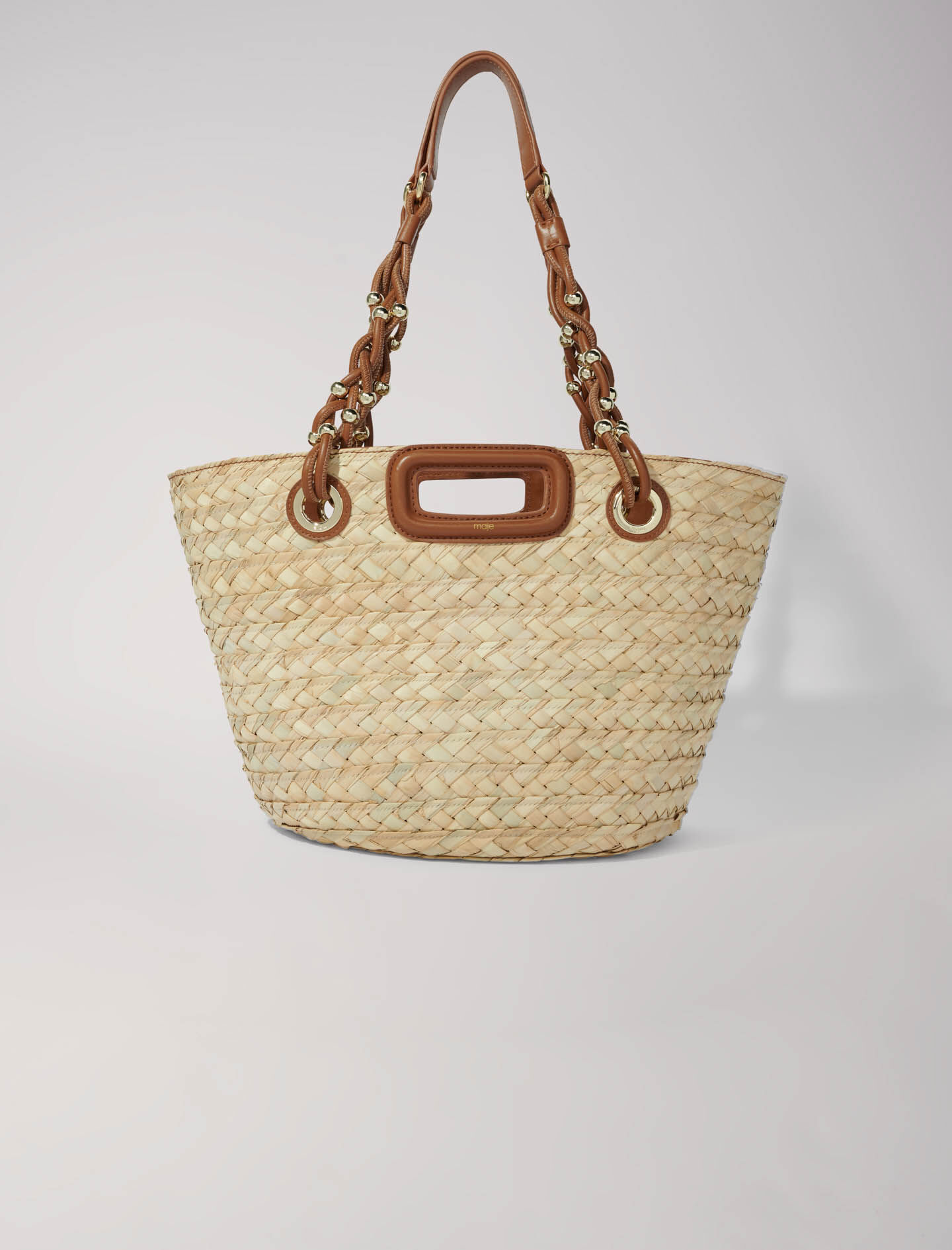 Panier tresse effet raphia