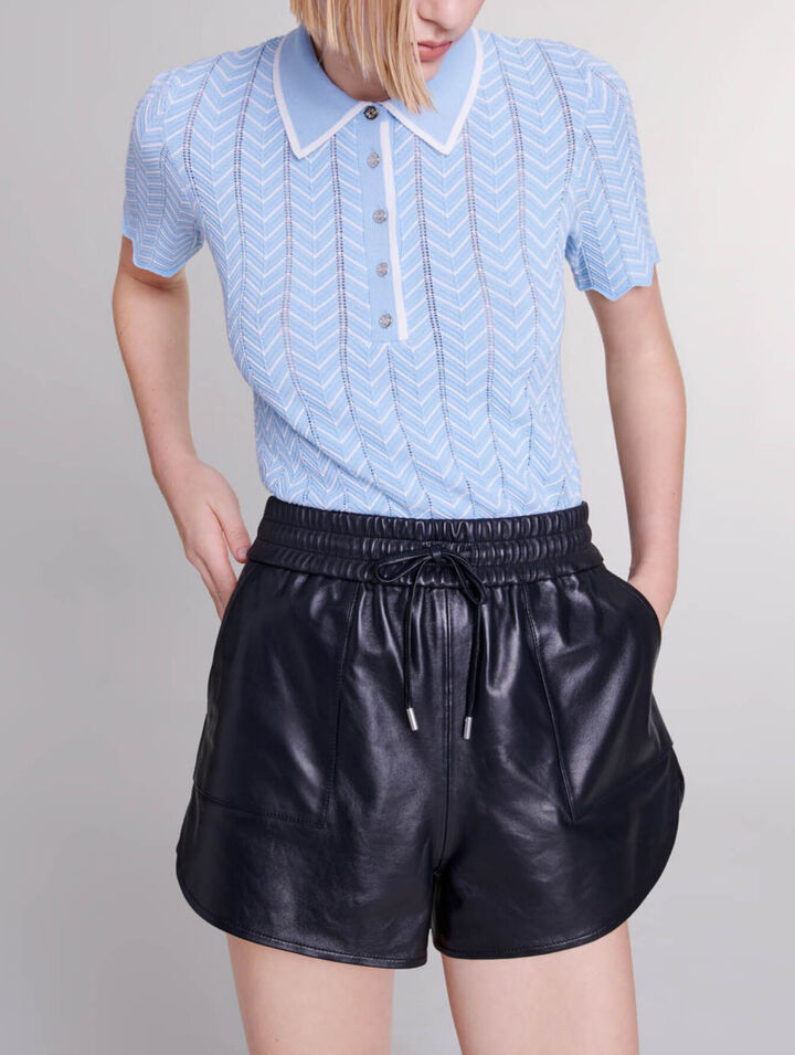 Leather shorts