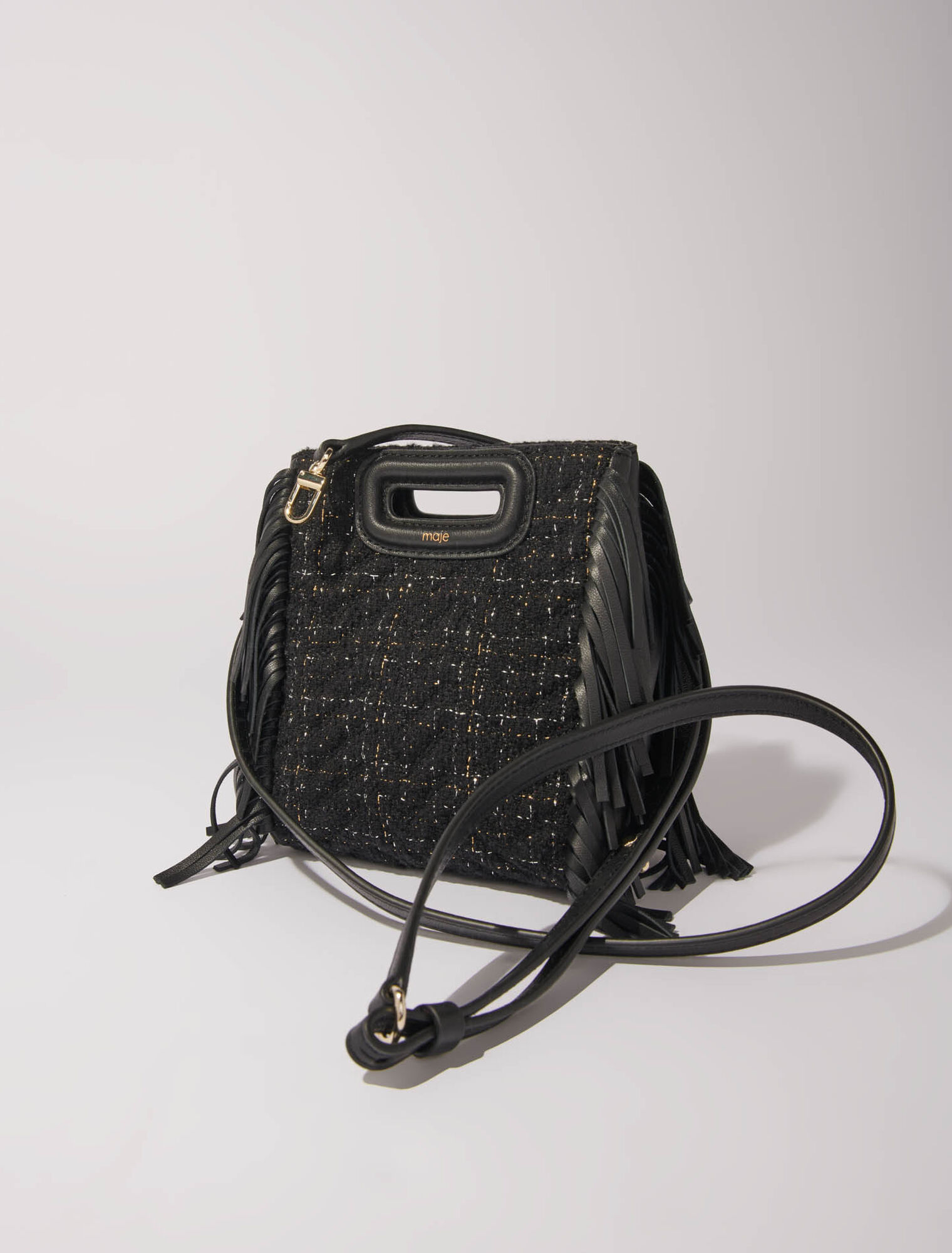 Sac M mini en tweed matelassé