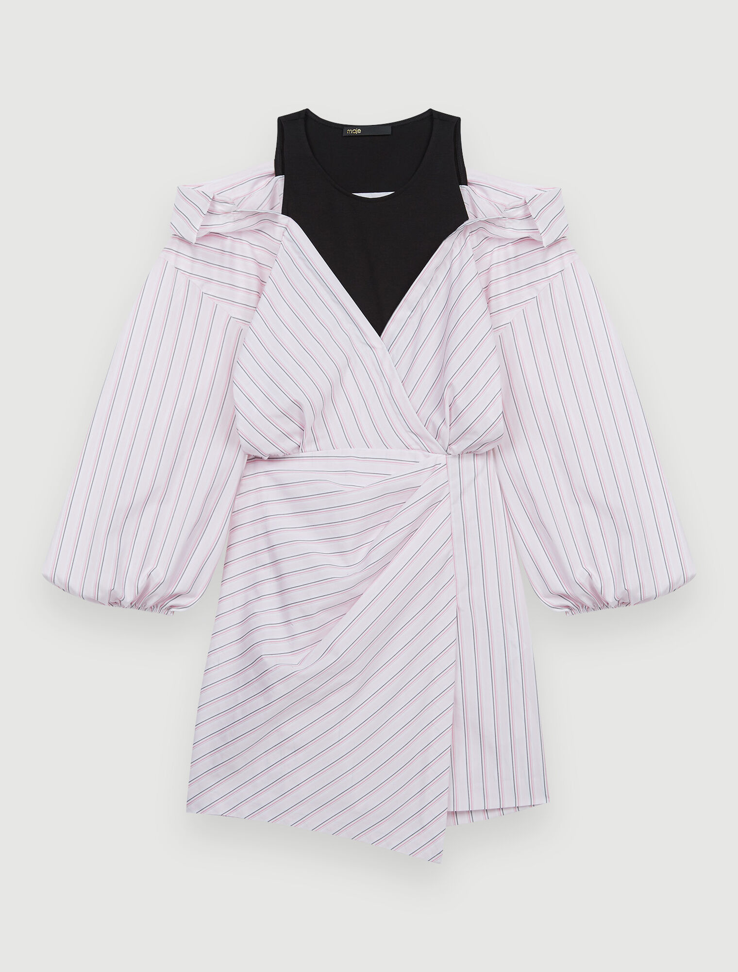 Robe trompe l'œil à rayures