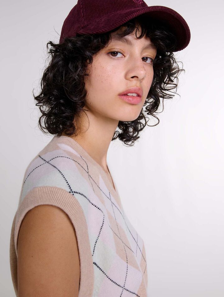 Pull sans manches en laine mélangée