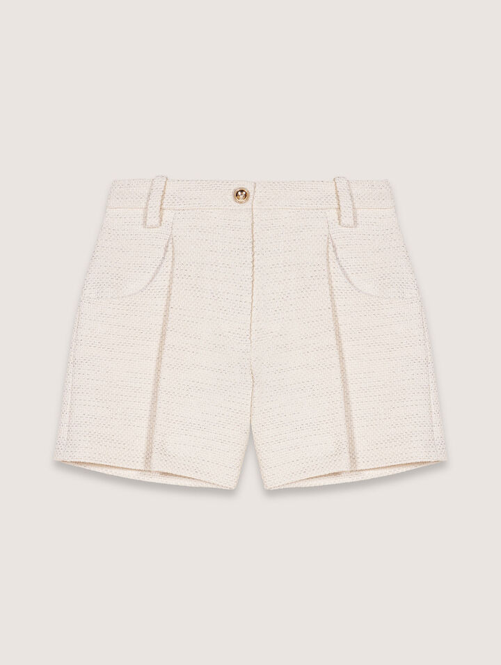 Short en tweed et lurex