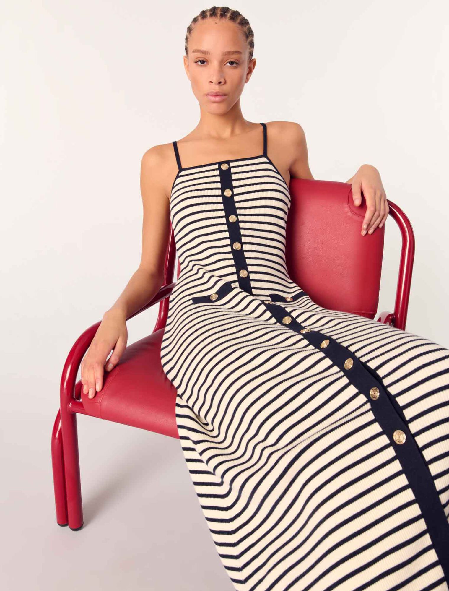 Rib knit maxi dress