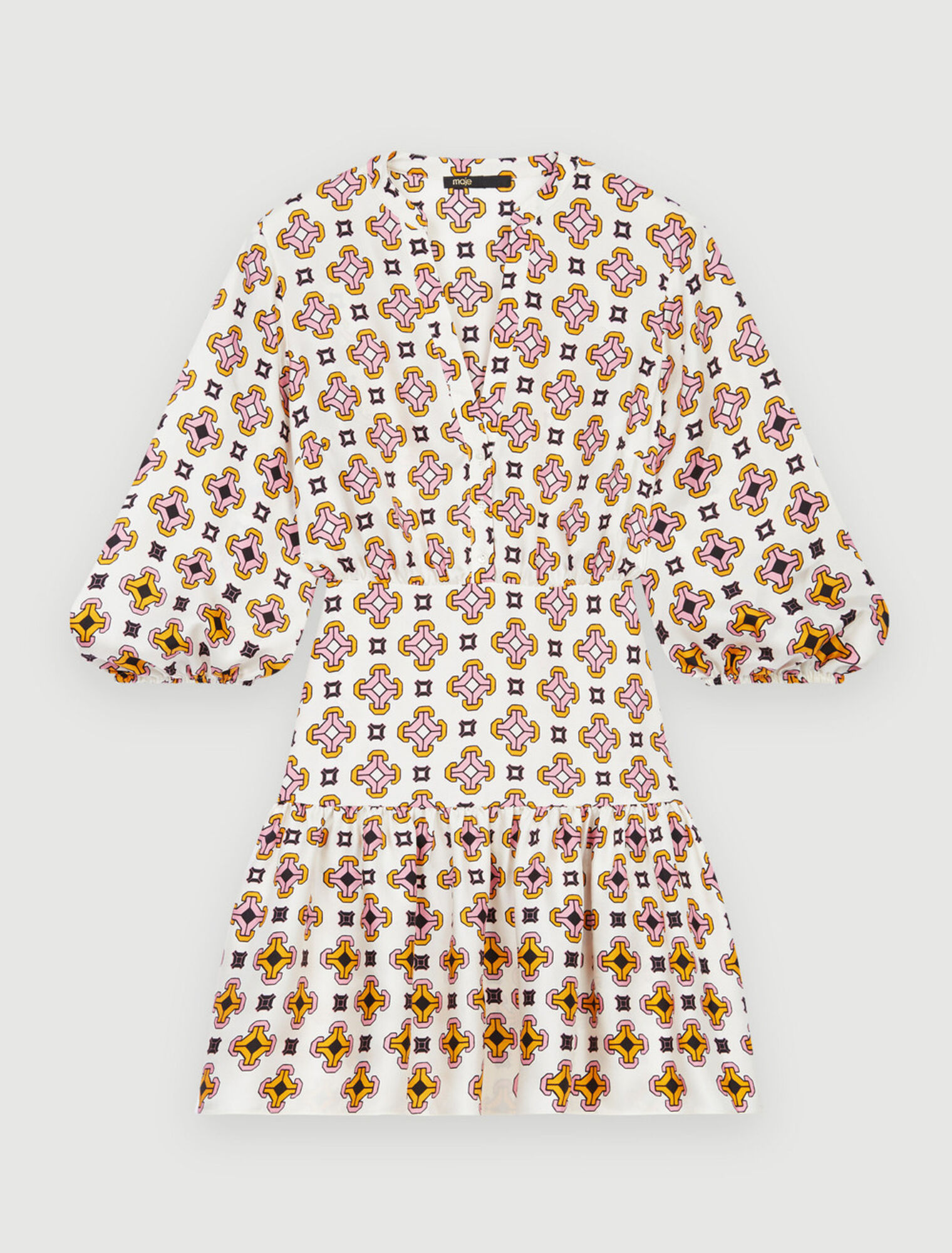 Printed silk dress