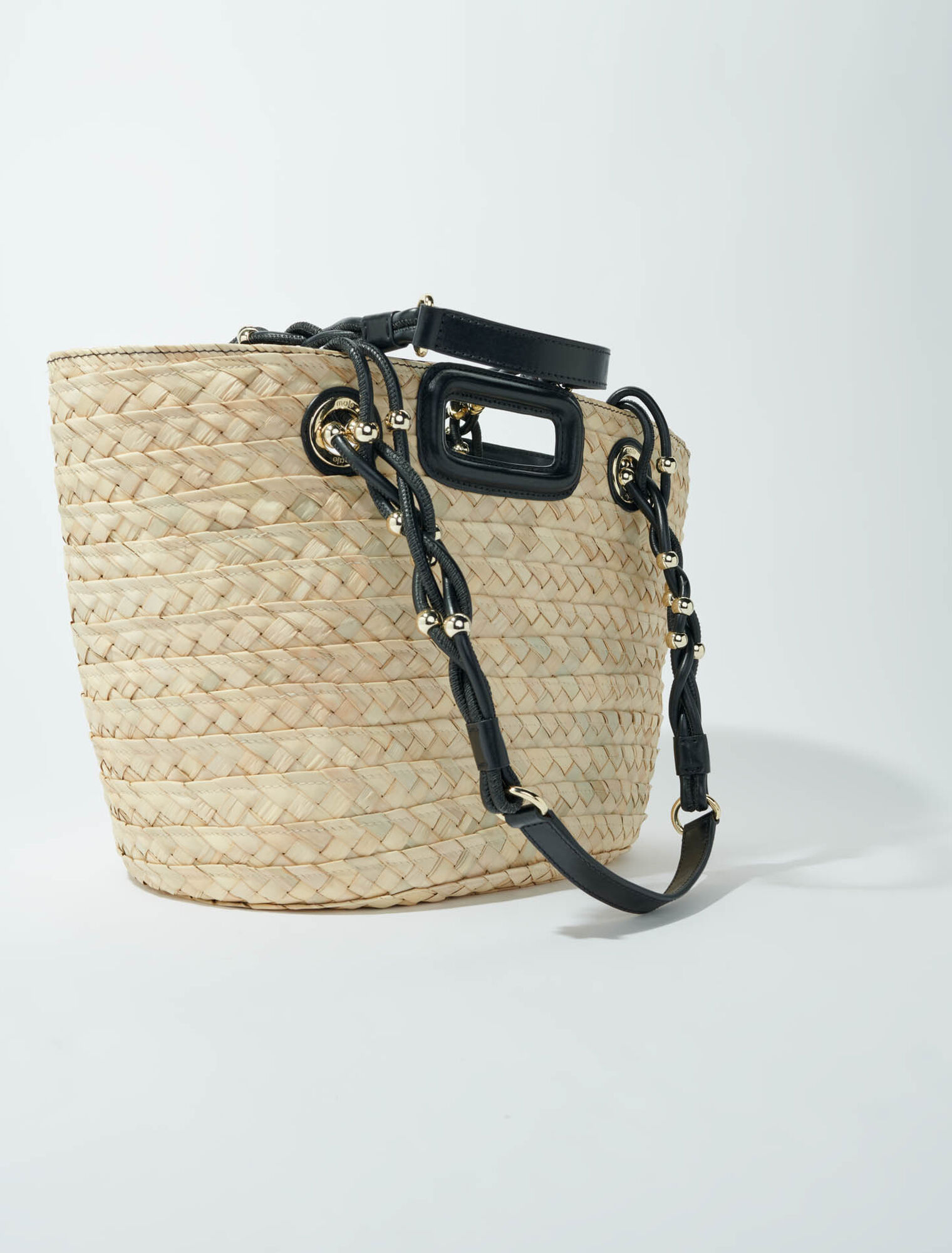 Panier tressé effet raphia