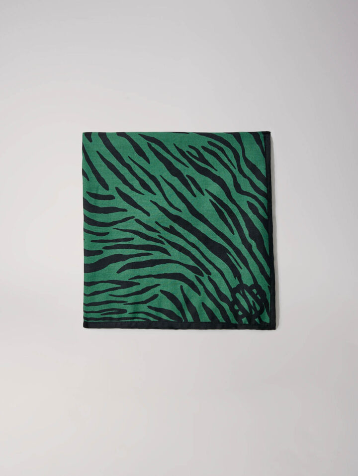 Foulard imprimé zèbre
